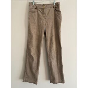 St. John Yellow Tag Mid Rise Khaki Straight Leg Jeans Pants Womens 4